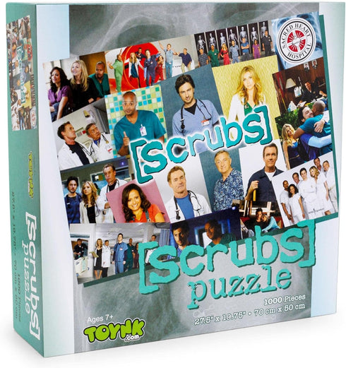 Toynk Scrubs Cast Collage 1000-Piece Jigsaw Puzzle for Adults | Brain Teaser, Educational Developmental Toys & Games, Building Kit Activities to Encourage Creative Play | 28 x 20 Inches