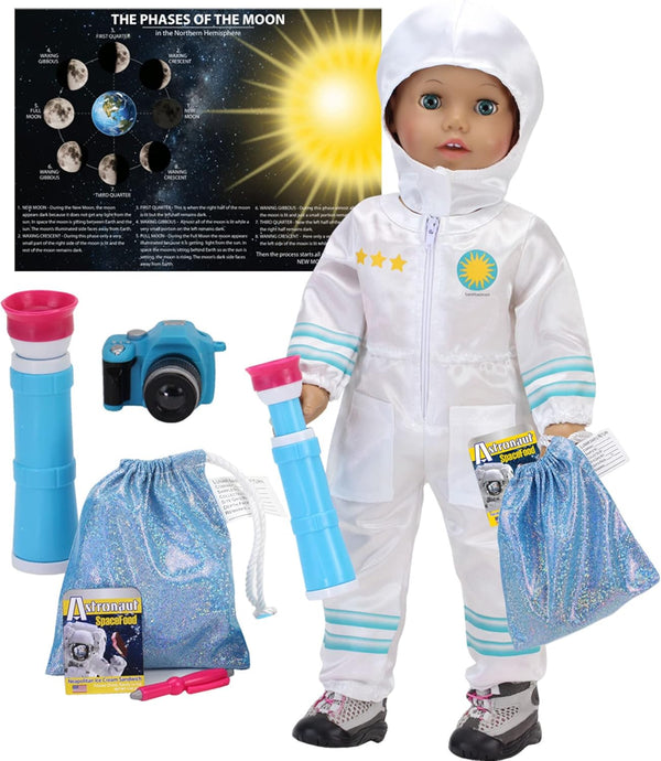 Sophia's 18" Doll 8 pc. Smithsonian STEM Career Collection Astronaut Space Suit and Lunar Accessories