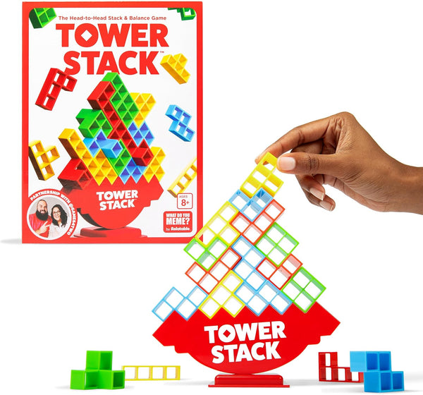 Relatable Tower Stack - Head to Head Stacking Challenge, Family Games for Kids 8-12 and Adults
