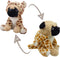 Cute Pug Dog Stuffed Animal | Brown Panther Plush Toy in Leopard Costume, 12 Inch Soft Pug Toy for Kids