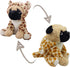 Cute Pug Dog Stuffed Animal | Brown Panther Plush Toy in Leopard Costume, 12 Inch Soft Pug Toy for Kids