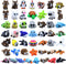 YoukkbbL 50 Pcs Mini 3D Printed Animals Figurines Set, 3D Printed Toys for
