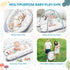 7-in-1 Tummy 0-3-6-9-12-18 Baby Play Mat, Infant Gym Mat for Sensory and Motor Development, Washable & Portable Newborn