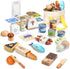 Set Pithfor Wooden Play Food for Kids Toddlers, Grocery Store Pretend Play Food, Pretend Grocery Shopping & Play