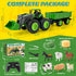 BAYSING Set Light/Loading/8 2.4 3 4 5 6 7 8 9 Remote Control Tractor Toy, Kids RC Tractor with Truck & Trailer