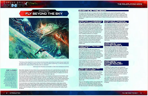 Modiphius Entertainment Infinity: Ships of The Human Sphere RPG Book for Roleplaying