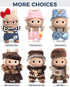 Set 6.69''/17cm Clothes for Labubu Clothes (NO Doll) fit Doll Clothes, Premium Outfit with Accessories, Pink-Popcorn