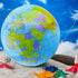 32 Pack 16 Inch Inflatable Globe Bulk, Blow up Beach Ball for Classroom Teaching and Pool Party