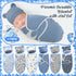 VitalCozy 6 Pack Set 3-7 Lbs) Cotton Baby Swaddle Blanket Wrap with Matching Hat - Preemie Receiving Blanket