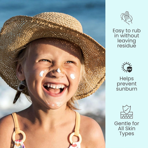 50 3.4oz TruKid Easy On Mineral Sunscreen SPF - Kids & Baby Sunscreen for Face & Body, Non-Toxic Zinc Oxide Sunblock