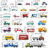 decalmile Cars Wall Stickers, Peel and Stick Wall Decals for Kids Room, Nursery, Bedroom, Classroom Decor