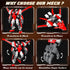 Ubrixmen 2 1 Sets, 6+(Red) in Transforming Mech Robot Building Mecha Robot City Toy Converts to Fighter Jet, for Adults