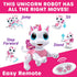 Programmable Power Your Fun Robo Pets Unicorn Toy for Girls and Boys - Remote Control Robot Toys with Interactive Hand