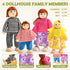 Set, 36PCS 5 4 3 4 5 6 Toyssa Wooden Dollhouse Furniture Miniature Doll House Accessories with Colorful Room & Flexible