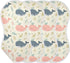 decor gift 4 Pack 22x11in Cotton Muslin Burp Cloths Large Good Absorbent? Cute Cartoon Tropical Whale Baby Burp Rags