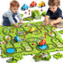 JUKUDAHU 64 Pieces Puzzle Race Track Car Set Toys for 3 4