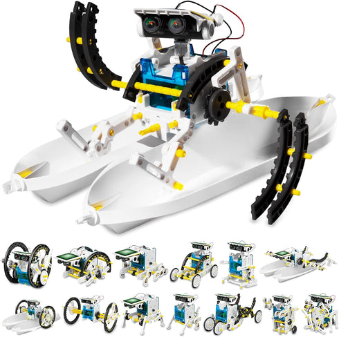 Teach Tech SolarBot.14, Transforming Solar Robot Kit, STEM Learning Toys for Kids