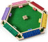 6 12+4 6 Vamslove Shut The Box Game for Player with Dice - Colorful Sided Wooden Board Math Number Games for Kids