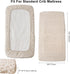 2 Pack, 100% Set 52"x28", BuLuTu Muslin Floral Print Crib Sheets Soft Breathable Cotton Neutral Fitted Sheets