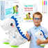 T-Rex Plush Dinosaur Coloring Book Gift Set, Arts and Crafts Soft DIY