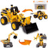 4-in-1 DIY Construction STEM Toy, 603-Piece Excavator Building & Robotics Kit for Boys & Girls 8-12