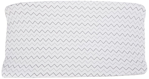 American Baby Company 2 Pack Printed 100% Cotton Knit Fitted Changing Table Pad Cover, Gray Stars and Zigzag