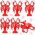Juexica 6 Pcs 20 Inches Inflatable Lobsters Blow up Crawfish Party Decorations