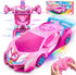 Hanroni Unicorn Transform RC Cars for Girls Toys with Rainbow Eyes & Underbody