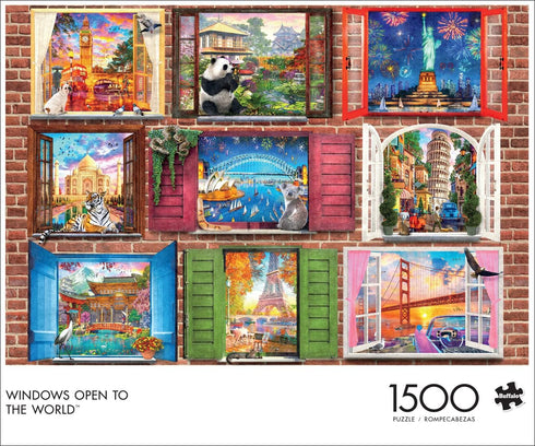 Buffalo Games - Dominic Davison - Windows Open to The World - 1500 Piece Jigsaw Puzzle for Adults Challenging Puzzle Perfect for Game Nights