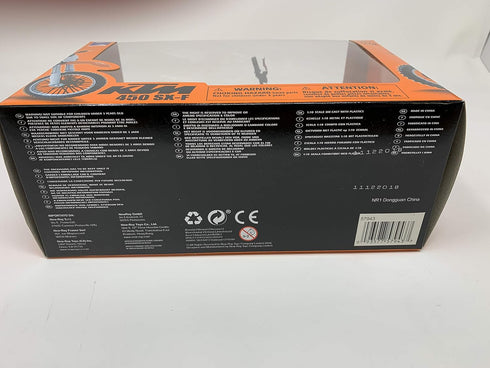 NewRay KTM 450 SXF Dirt Bike, Realistic Functional Kids Toy or Collectible Motorcycle, 1/10 Scale