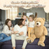 51 inch MorisMos Smile Giant Teddy Bear, Large Stuffed Bears with Big Footprints, Big Stuffed Animals Cuddly Plush