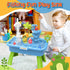 21" 4-in-1 Set H Play Sink with Running Water, Kids Kitchen Sink Toy with Electric Faucet, Mini Water Table