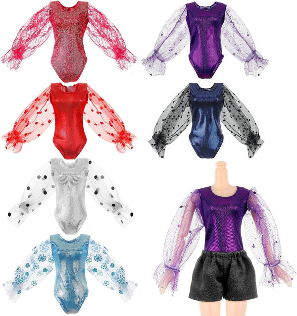 Bencailor 6 Pcs Doll Clothes for 11.8 Inch Doll, Summer Tops Swimwear Robe Doll T Shirt Dress Winter Coat Outfit