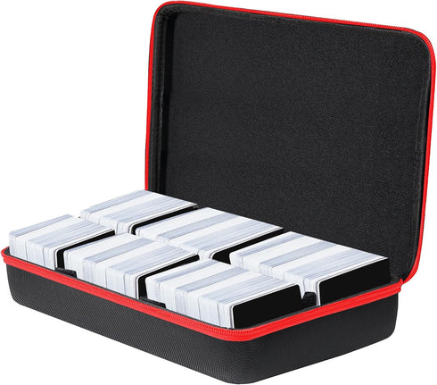 1500+ Playing Card Case Compatible with Cards Against Humanity, TCG Trading Cards, Magic The Gathering Cards (Red)