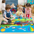 WATINC 35Pcs Vehicle Felt Story Board Set, 3.5Ft Preschool Transportation Themed Storytelling Kit for Kids