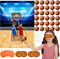 PLULON Basketball Party Game, Pin The Basketball on The Hoop with Stickers for Kids Birthday Party