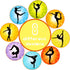 500 Pieces Gymnastics Stickers Roll - Round Decorative Seal Decals for Birthday Gymnastics Party Favors