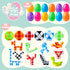 12 JOYIN Pcs Prefilled Easter Eggs with Mini Snake Cubes Twist Puzzle Toys Snake Speed Cube Fidget for Kids Easter