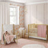 Crane Baby Soft Cotton Crib Mattress Sheet, Fitted for Cribs and Toddler Beds, Pink Floral, 28”w x 52”h x 9”d