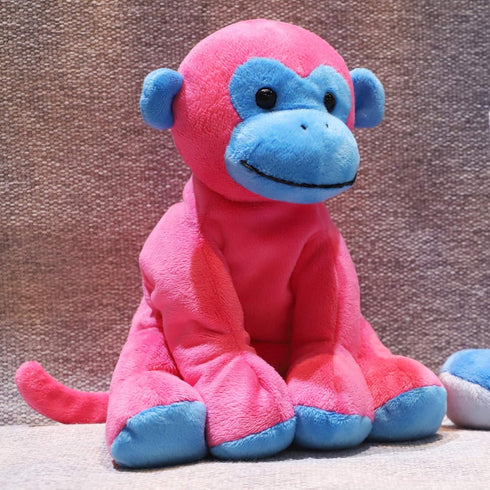 Unique Ape Monkey Stuffed Animals Plush Toys, Soft Cute Monkey Toy for Toddlers, 7.9" Pink