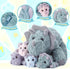 IKASA Triceratops Dinosaur Stuffed Animal Mom and Baby Plush Toy, Cute 18" Huggable Family Set for Kids