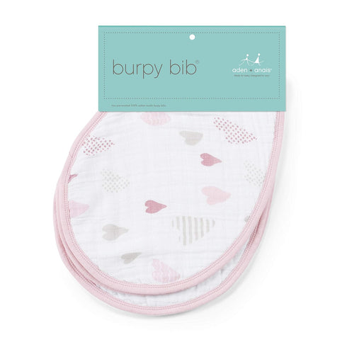 100% 4 22.5" 11", 2 Pack, aden + anais Burpy Bib, Cotton Muslin, Soft Absorbent Layers, Multi-Use Burp Cloth and Bib, X