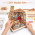 ROBOTIME DIY Miniature House Kit Miniature Dollhouse Kit Tiny House Kit for Adults Library House Kits Best Birthday