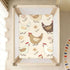 CZXW 52" 28" Netural Hens Crib Sheets Fitted x Natural Cotton Soft & Breathable for Baby Crib Mattress