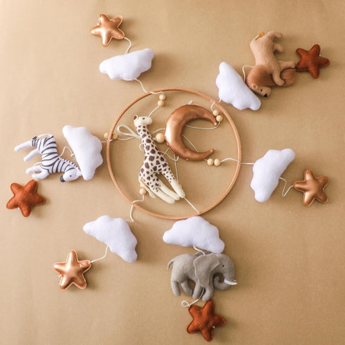 Ikubigu Baby Mobile for Crib, Baby Crib Mobile for Boys Girls, Baby Mobile for Bassinet, Boho Nursery Mobile, Nursery
