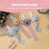 2 Pack TYRY.HU Pacifier Clip for Baby Girls, Neutral Pacifier Holder Clip for Boys, Soft Webbing Soothie Stuffed Animal