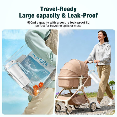 16.91oz 100% Toolastra Portable Bottle Warmer for Baby on The Go, Faster Heating & Precise Temperature Control