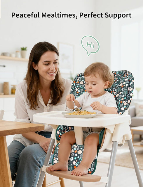 Sprouterie 3-5 Baby High Chair Cover, Machine Washable High Chair Cushion Pad, Waterproof & Soft, Fits Point Harness