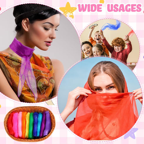 60 24 24 Inches Zhanmai Pieces Juggling Scarf Square Silky Dance Scarves Props Tricks Performance Props Accessories