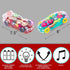 ArtCreativity Light Up Transparent Toy Cars - Set of 2 Bump and Go Toy Cars with Colorful Moving Gears and Music